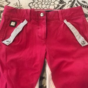 Equiline pink breeches size is 24